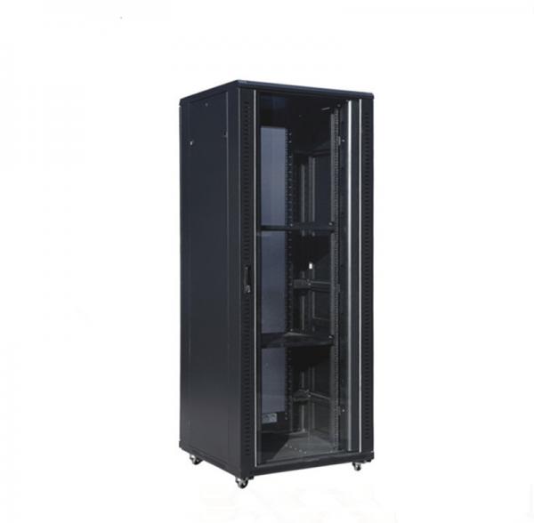 37u Glass Door Lockable Server Cabinet Universal Floor Standing
