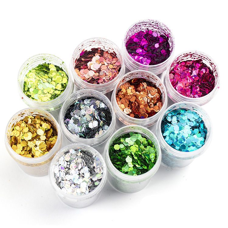 Hot Sale Top Quality Cosmetic Chunky Glitter for Nail Face Body&diy Crafts Eye Shadow High Pigment Stick Acceptable 100% New Dry