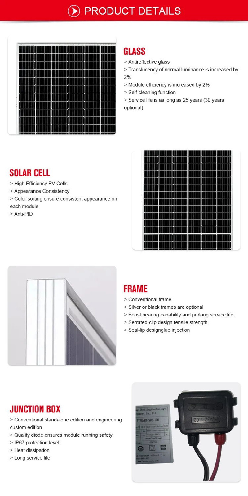 Solar Photovoltaic Panel 50W, Monocrystalline Silicon, Polycrystalline Silicon Power Generation System for Industrial, Agricultural, and Household