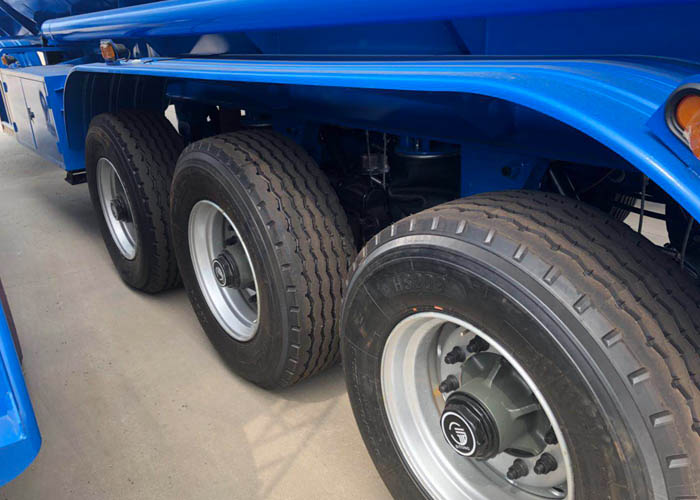 Axles and tires of fuel tanker trailers