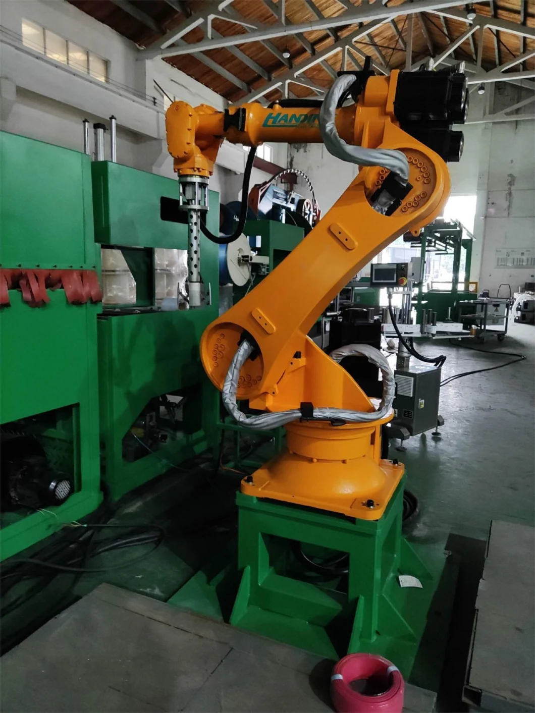 Heat Shrink Hollow Type Cable Packaging Machine Full Automatic Cable Coiling Machine with Robotic Arm