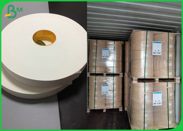 28gsm White Straw Wrapping Paper 38mm 44mm For Packaging Single Straw 