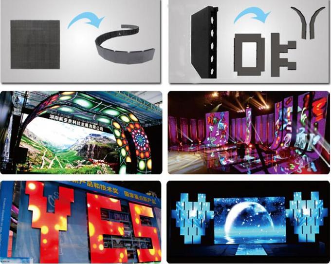 Triangle Dj Club Diy Led Display 3d , Led Video Wall Panel For Stage / Concert / Tv Station