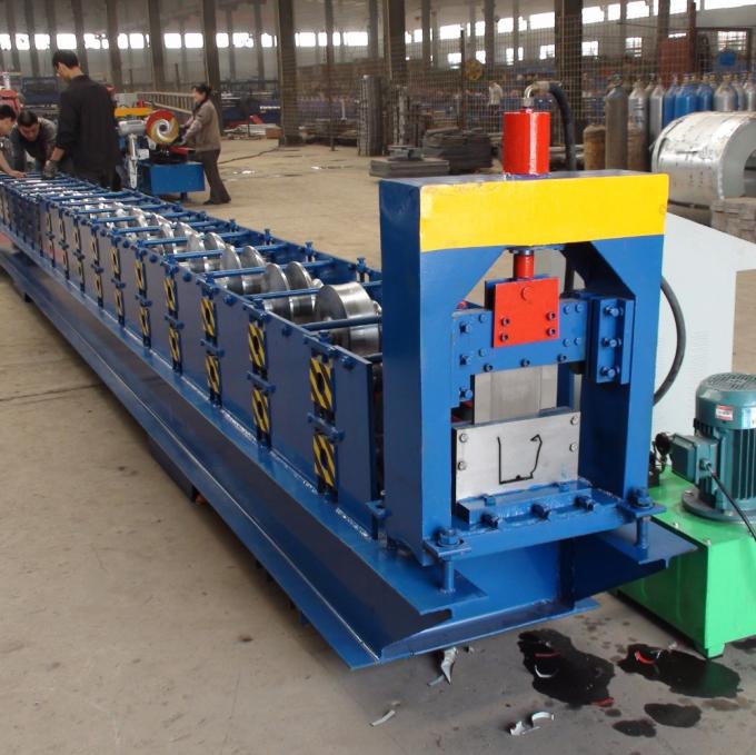 New white and blue semi circle metal gutter roll forming machine / steel rain gutter roll forming machine