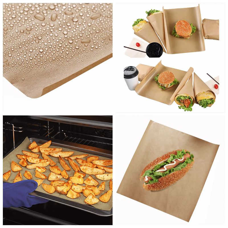 Brown Oil Resistant And Waterproof Food Grade Customizable Size Oil Resistant Paper
