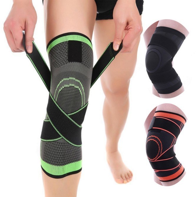 Custom Breathable Nylon Knee Sleeve Support Brace Adjustable Compression Knee Sleeve