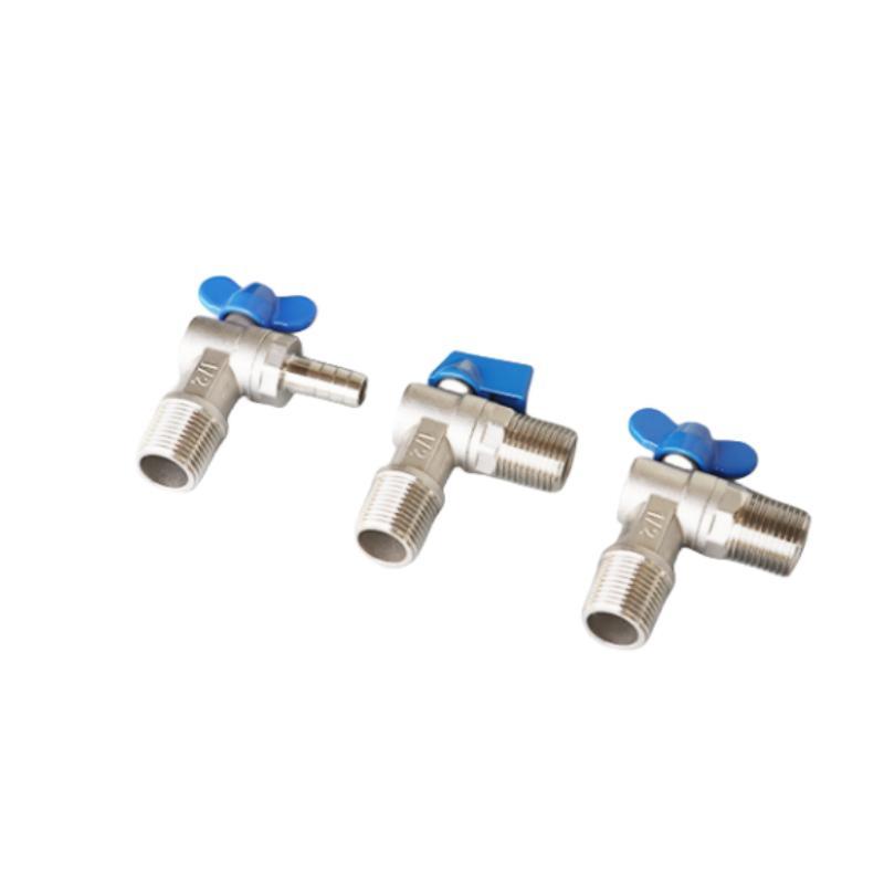 Angle Water Meter Ball Valve with Stainless Steel Butterfly Handle