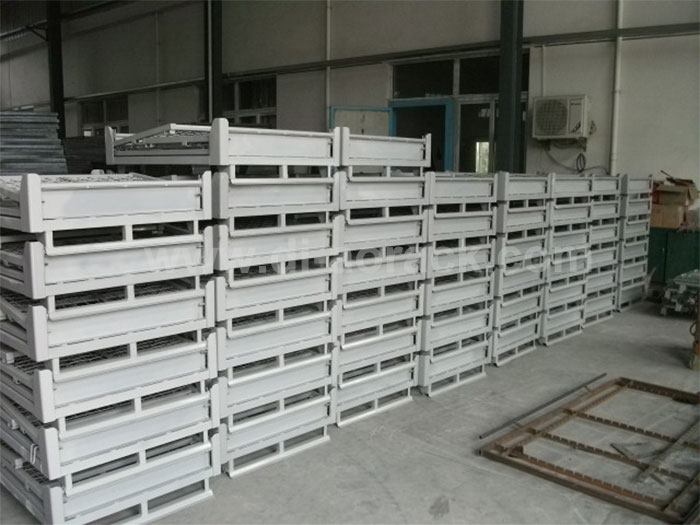 Warehouse Heavy Duty Foldable and Stackable Steel Stillage Cage