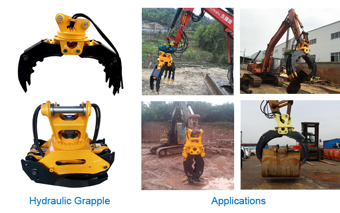 China Manufacturer Catch Stone /Wood Grasping / Log Grapple Suitable for Excavator