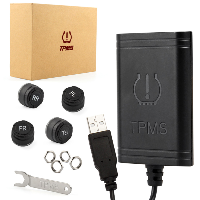  Android TPMS for Car Radio DVD Player Tire Pressure Monitoring System Spare Tyre Internal External Sensor USB TMPS