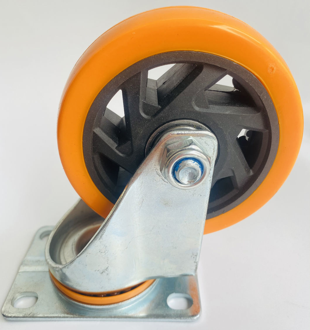 2.5inch to 5inch Orange PVC PU Industrial Caster Orange Swivel Castor