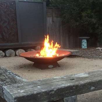 Corten Steel Winter Round Metal Outdoor Wood Burning Fire Pit For Garden