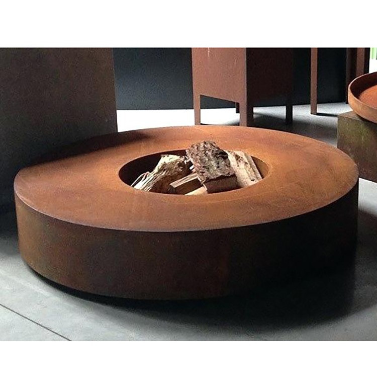  Portable Round Outdoor Garden Corten Steel Fire Pit Camping For Outside Wood Burning For Outdoor And Garden