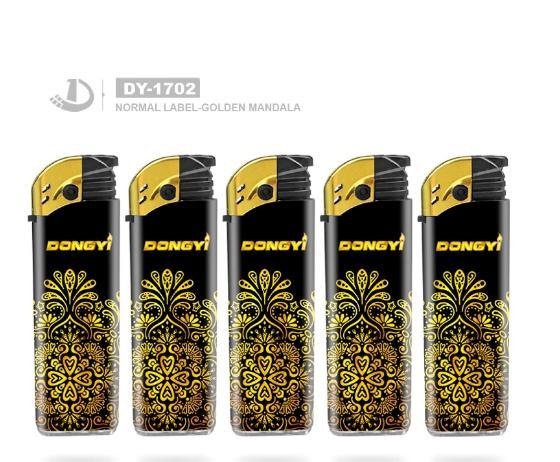 Customized Label Golden Mandala Fashion Cigarette Electronic Lighter