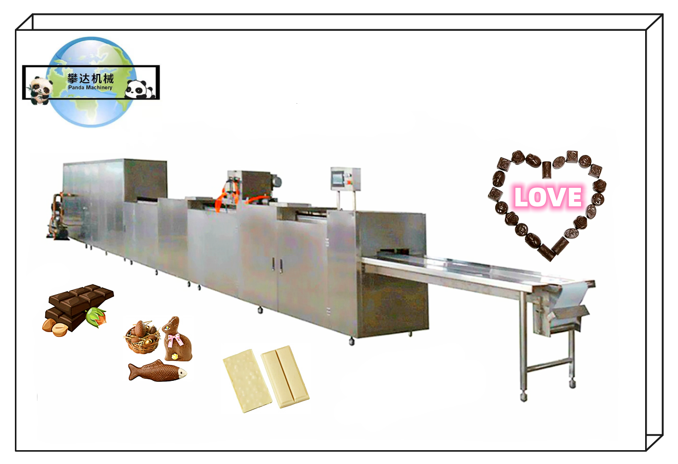 PD150 Automatic Chocolate Moulding Line Machine, Chocolate Bar Depositing Line, Chocolate Pouring Machine Equipment 2