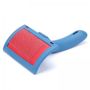 China High Quality Plastic Puppy Massage Pet Grooming Slicker Brush amazon best seller pet grooming easy clean hair brush on sale 