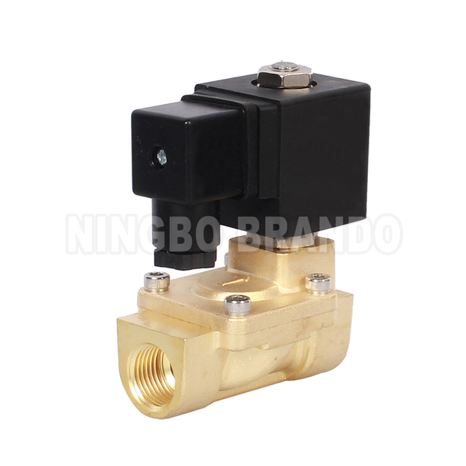 16 bar 2 Way NC Brass Solenoid Valve For Water Air Gas 3/8'' to 2'' 24V 110V 220V 4