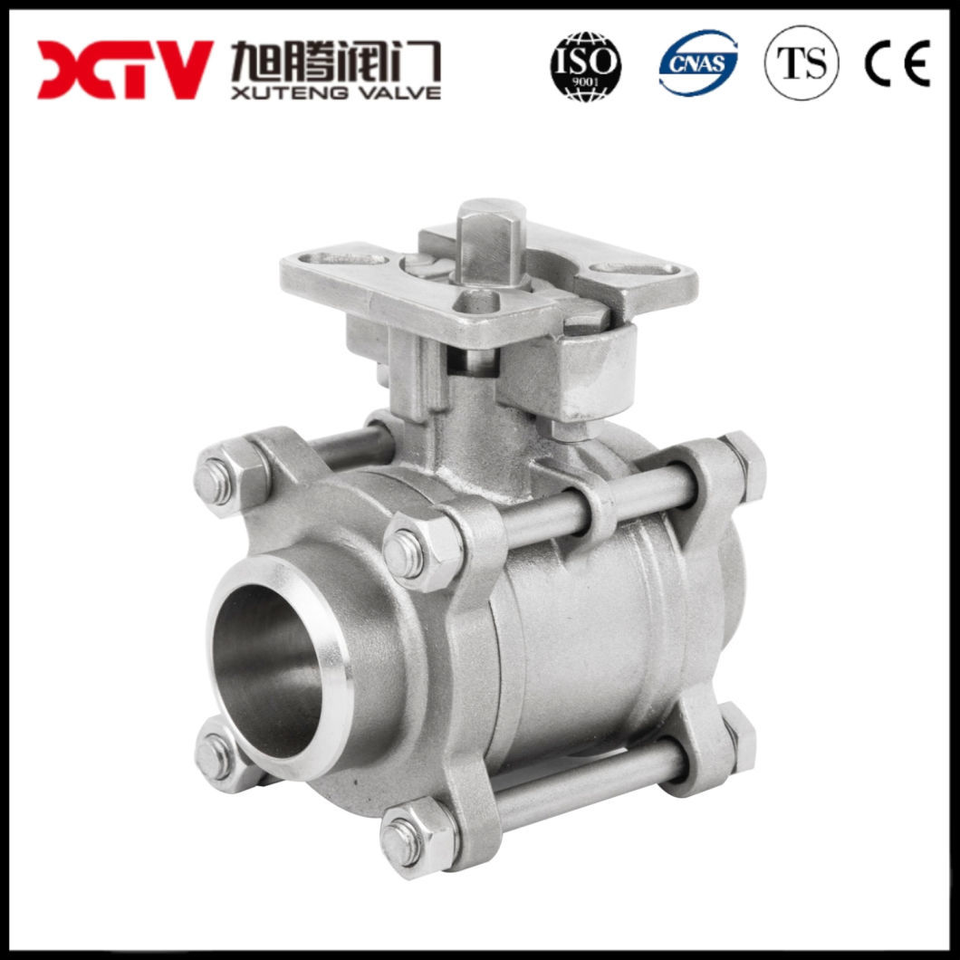 Xtv Soft Seated Floating Stainless Steel Ball Valve with Butt Welding with Mounting Pad