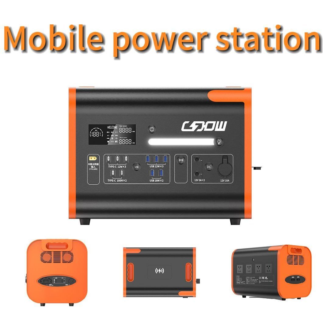 Outdoor Solar Generator 2000W AC Output High Power Mobile Power Storage Power Station