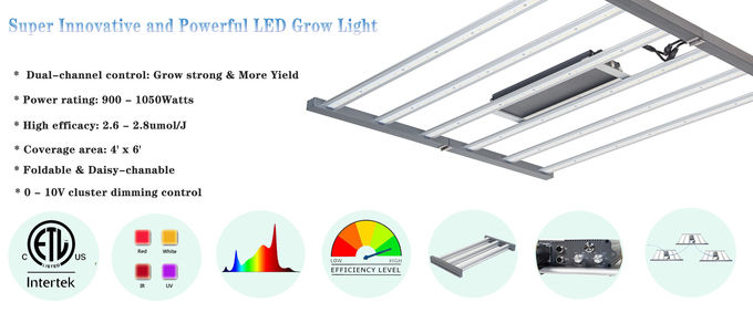 LED Bar Grow Lights 3045umol/S 660nm 1050w Dimmable Full Spectrum Led Grow Light 0