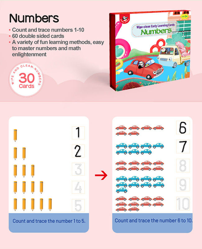 Early Learning Flashcards For 3 Year Olds , Mathematical Thinking Child Brain Games 4