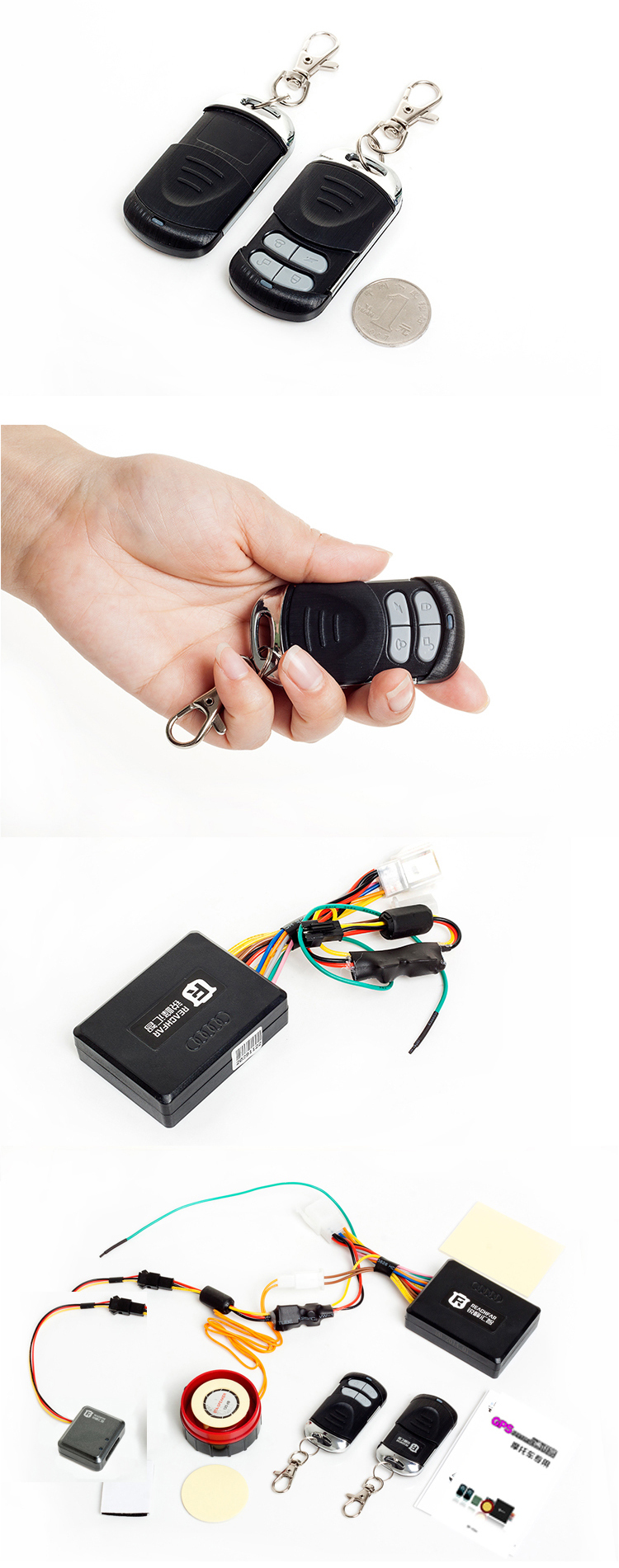 Rf-v10+ remote control motorcycle anti-theft gps tracker alarm/disalarm