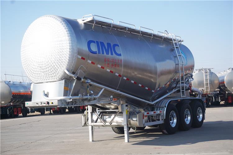 Bulk Cement Lime Powder 30cbm CIMC Aluminum Tanker Trailer