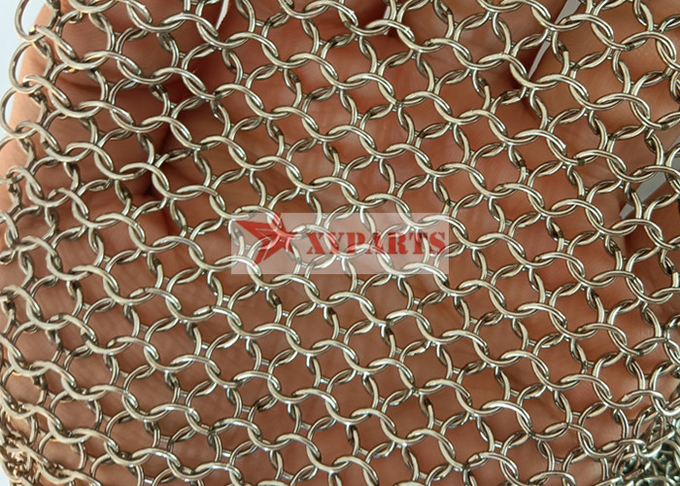 Brass Copper 7mm Stainless Steel Chain Mail Ring Mesh Curtain With Welded Type 0