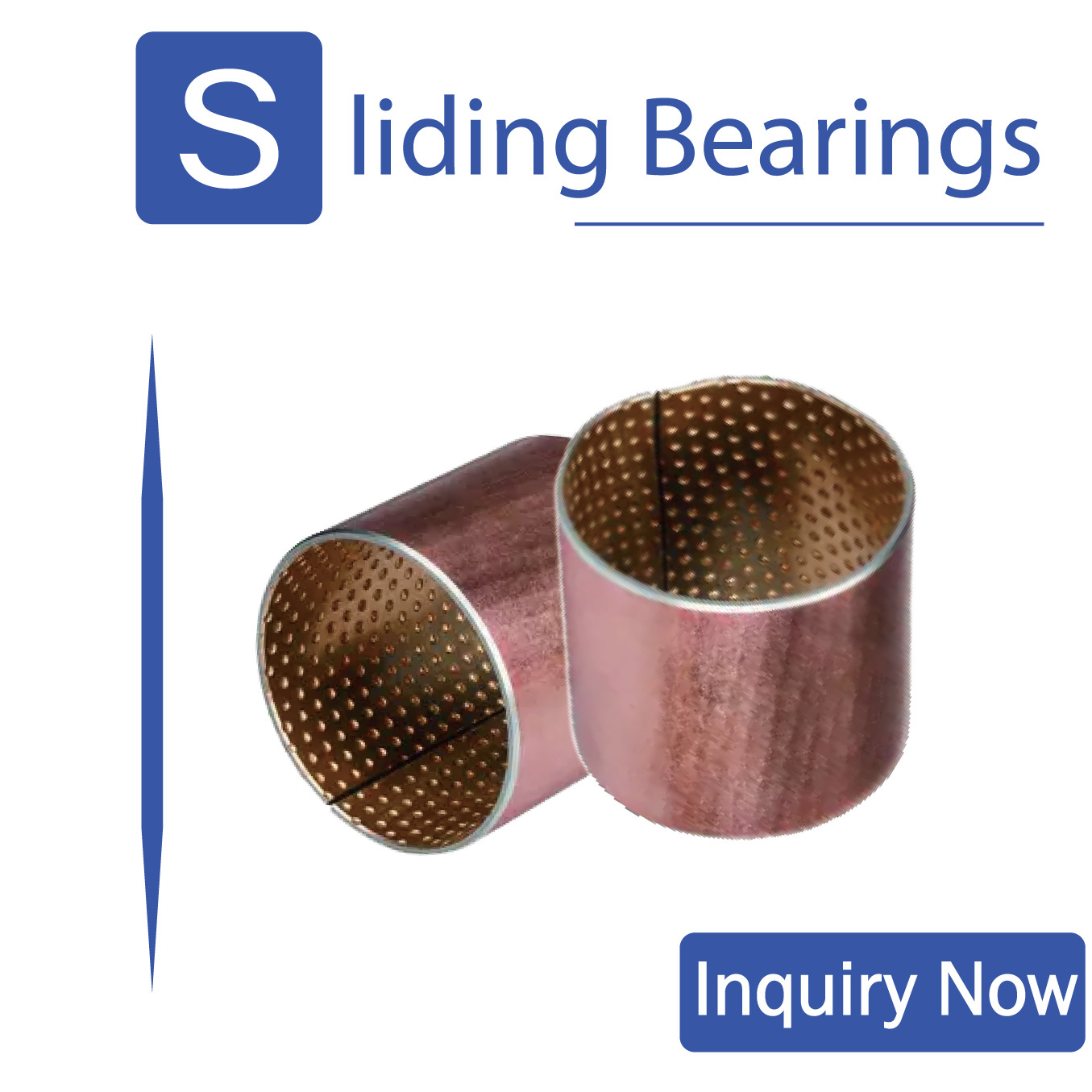 Bimetallic bearing round hole