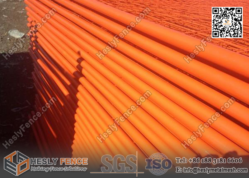 Temporary Fence Panels for sale Orange Color