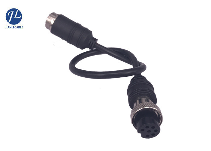 Pure Cooper Waterproof Gx16 7Pin Aviation Cable For Bus Security Camera System