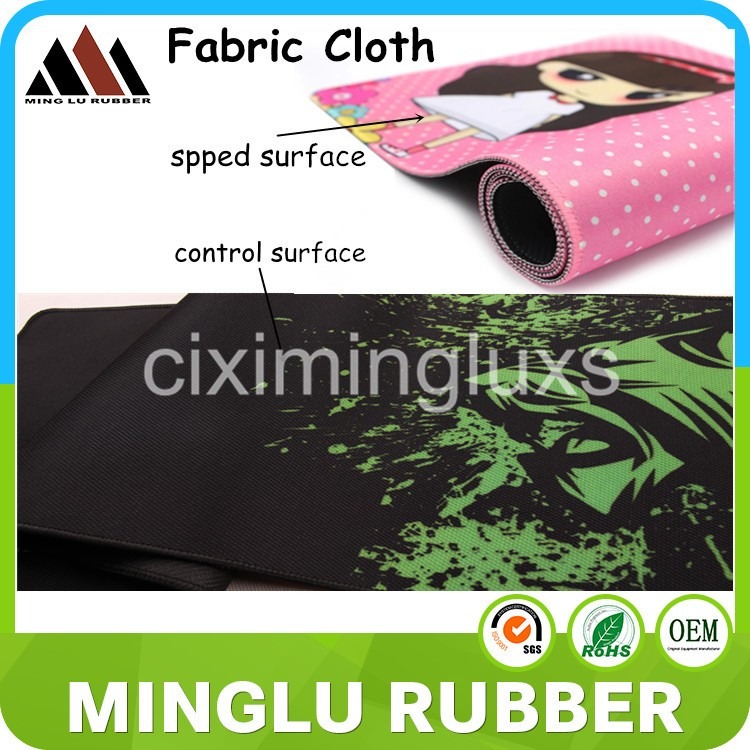 Minglu MP-002 Rakoon brand Custom adhesive backed rubber sheet printed mouse pads