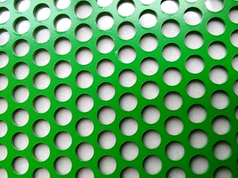 Green powder coating round hole perforated sheet