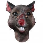 Fancy Dress Up Animal Latex Masks , Rattus Rat Head Mask Carnival Prop For Party