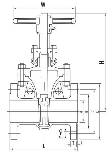 ANSI 150lbs Flanged Class 600 Stainless Steel Body Gate Valve