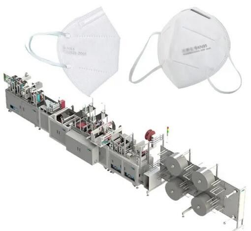 Touch Screen N95 Face Mask Making Machine , N95 Mask Production Line CE Approved
