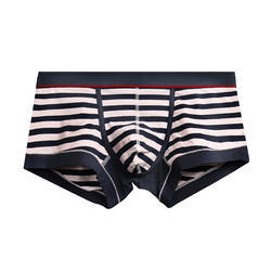Design Striped Boxers Briefs Cotton Anti Bacterial Men Sexy Underwear for Men