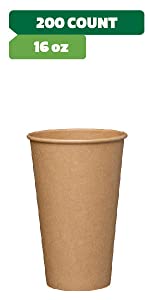 16 Kraft Paper Cups