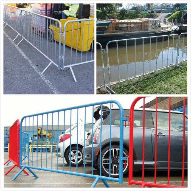Galvanized stainless steel construction barricades/used crowd control barriers
