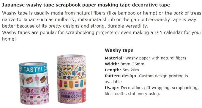 Washi Paper Labelh Tape Label Car Painting And Decorative Assorted Decorative School