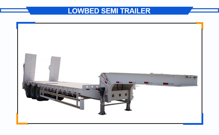 Heavy Duty Low Bed Semi Trailer Shassis Trailer