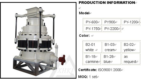 Spring Cone Crusher limestone and quarry breaking equipment with environment friendly