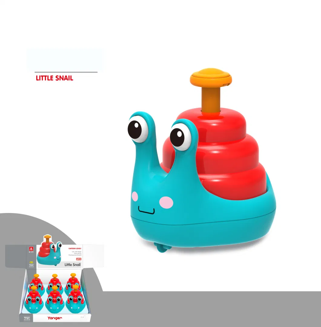 Wholesale Mini Snail Car Toys Hand Pressed Cartoon Snail Children Toys Party Supplies Interactive Toys