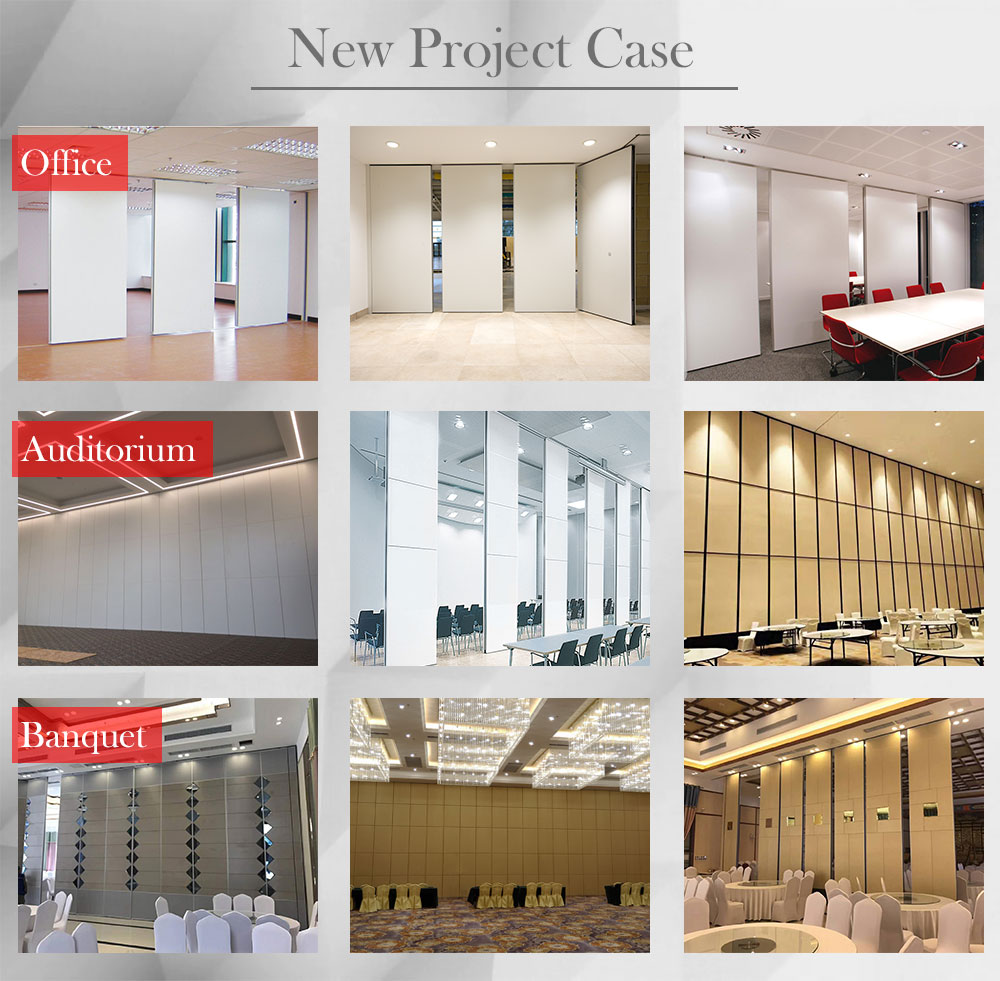 Chile hotel movable room partition wall acoustic wooden folding partition wall with variety color