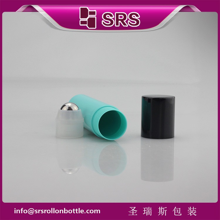 SRS plastic bottle with stell ball ,empty roll on bottle for eye cream.jpg
