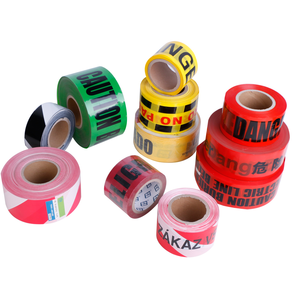 Customer logo printed barrier caution PE waring tape safety tape