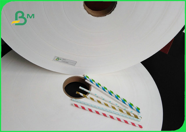 Disposable Biodegradable 28gsm*5000m Paper Straws In narrower roll 13mm 27mm 33mm