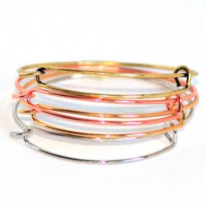 China alloy latest design charm bangles ,adjustable expandable bangle ,adjustable wire bangle bracelet wholesale on sale 
