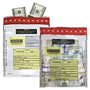 Nadex Tamper Evident Cash and Coin Bank Deposit Bags for Fraud Prevention, 9 x 12, Opaque