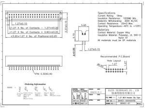 DWM-36-60-G-D-505 DWM Series Through Hole 2 Rows Pack of 2 72 Contacts DWM-36-60-G-D-505 Header Board-To-Board Connector 1.27 mm 